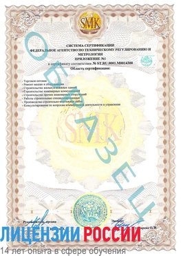 Образец сертификата соответствия (приложение) Павлово Сертификат OHSAS 18001